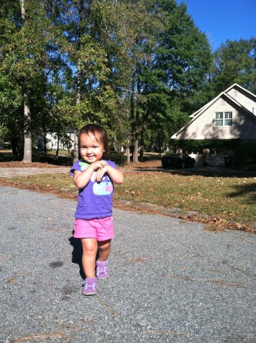 A photo I snapped on our walk today.  Someone small who fills me with BIG gratitude!